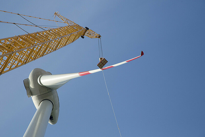 Montage Windpark Trautmannsdorf