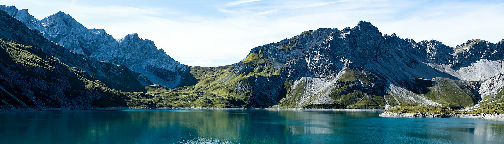 Wunderschöner Lünersee im Herzen des Rätikon-Gebirges, Vorarlberg.